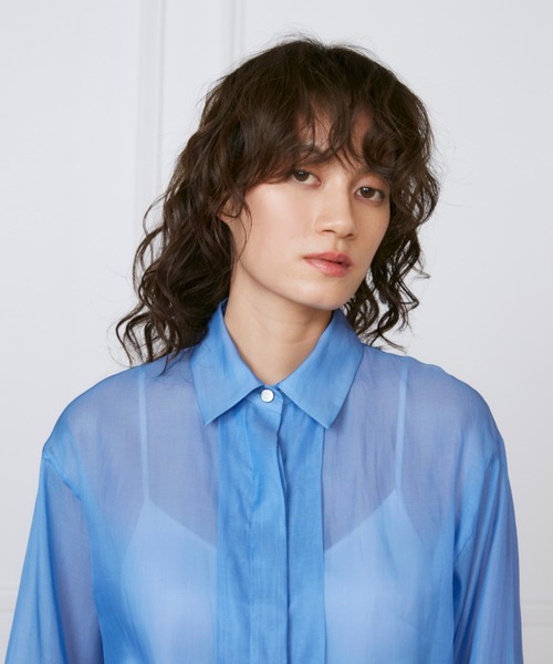 INED(イネド)の「オーガンジーシャツ《la veille by SUPERIOR CLOSET》(シャツ/ブラウス・レディース・ブラック/オフホワイト/サックスブルー・7号/9号)」の19枚目の写真