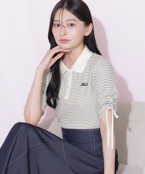 JILL by JILL STUART(ジルバイジルスチュアート)の「ワッフルポロトップス(Tシャツ/カットソー・レディース・ブラウン系その他/ブラック系その他/ホワイト系その他・FREE)」の15枚目の写真