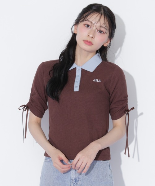 JILL by JILL STUART（ジルバイジルスチュアート）の「ワッフルポロトップス（Tシャツ/カットソー・レディース・ブラウン系その他/ブラック系その他/ホワイト系その他・FREE）」の22枚目の写真