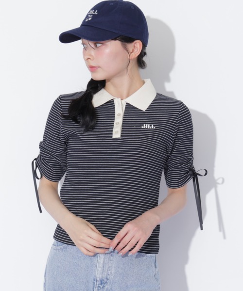 JILL by JILL STUART(ジルバイジルスチュアート)の「ワッフルポロトップス(Tシャツ/カットソー・レディース・ブラウン系その他/ブラック系その他/ホワイト系その他・FREE)」の6枚目の写真