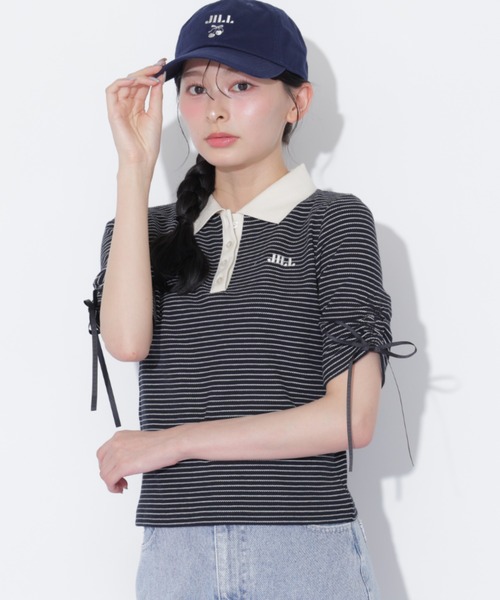 JILL by JILL STUART(ジルバイジルスチュアート)の「ワッフルポロトップス(Tシャツ/カットソー・レディース・ブラウン系その他/ブラック系その他/ホワイト系その他・FREE)」の9枚目の写真