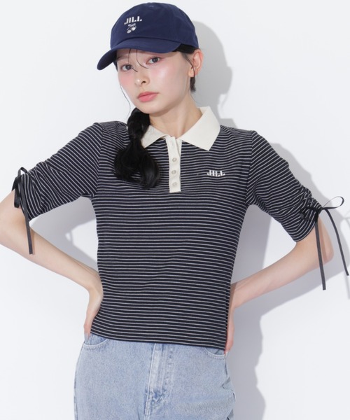JILL by JILL STUART(ジルバイジルスチュアート)の「ワッフルポロトップス(Tシャツ/カットソー・レディース・ブラウン系その他/ブラック系その他/ホワイト系その他・FREE)」の5枚目の写真