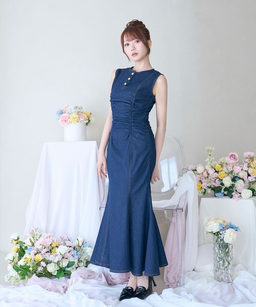 Rose Muse（ロゼミューズ）の「Denim mermaid dress（ワンピース・レディース・インディゴブルー/ライトブルー・FREE）」の7枚目の写真
