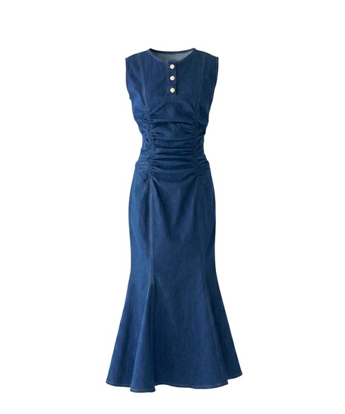 Rose Muse（ロゼミューズ）の「Denim mermaid dress（ワンピース・レディース・インディゴブルー/ライトブルー・FREE）」の8枚目の写真
