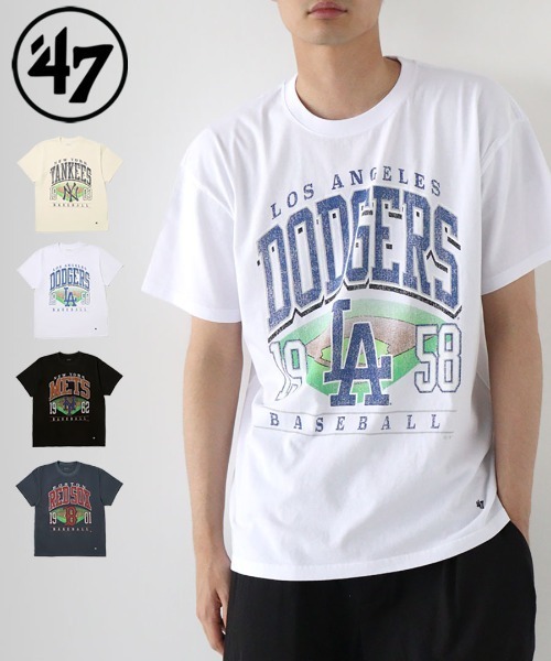 '47(フォーティーセブン)の「【'47】47 MLB GARMENT WASH TEE / 4カラー(Tシャツ/カットソー・メンズ・ベージュ/ホワイト/ブラック/ネイビー・L/M/XL)」の21枚目の写真