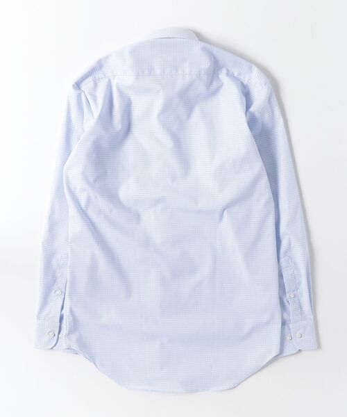 Perfect Suit FActory(パーフェクトスーツファクトリー)の「PSFAクラシコ ストレッチ抗菌防臭カッタウェイ(ビジネスシャツ・メンズ・サックスブルー・首回り39cm-裄丈82cm/首回り37cm-裄丈80cm)」の3枚目の写真