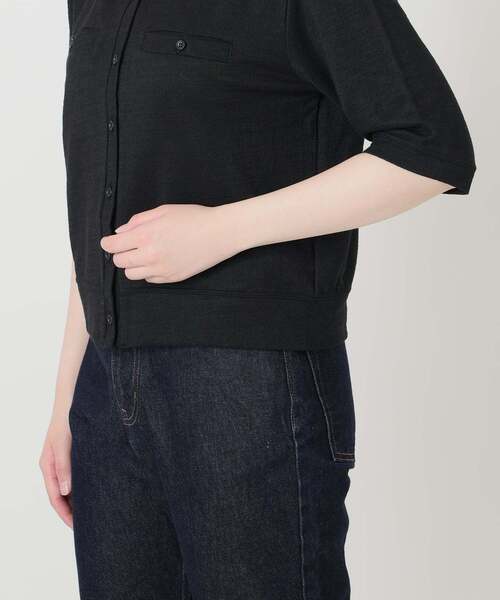 SLOBE IENA(スローブイエナ)の「《WEB限定カラーあり》スラブテレコSSカーディガン(カーディガン/ボレロ・レディース・イエロー/ブラック/ブルー系その他/ベージュ・FREE)」の11枚目の写真
