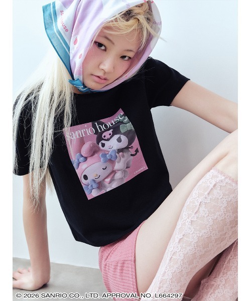 sanrio house(サンリオハウス)の「【Neo Kawaii2Collection】フォトアートTシャツ(Tシャツ/カットソー・レディース・B/D/A/C・S/M)」の4枚目の写真
