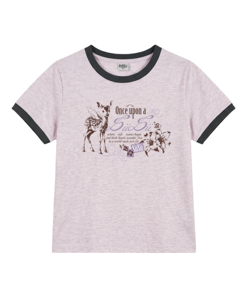 PAGESIISII(ページシシ)の「ヴィンテージバンビプリントリング半袖Tシャツメランジピンク(Tシャツ/カットソー・レディース・その他・MEDIUM)」の1枚目の写真
