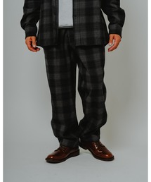 BIG MIKE（ビッグマイク）の「BIG MIKE ビックマイク / 26秋冬新作 ヘビーフランネル イージーパンツ チェック柄 ストライプ柄 セットアップ対応 ユニセックス //// 102637600（その他パンツ）」