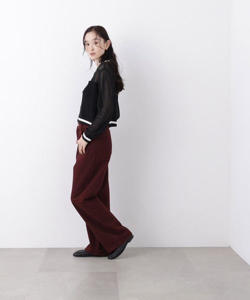 N.(N. Natural Beauty Basic)(エヌエヌナチュラルビューティーベーシック)の「メッシュバイカラーニット(ニット/セーター・レディース・ブラック系その他2/ブルー系その他2/ベージュ系その他・フリ-)」の10枚目の写真
