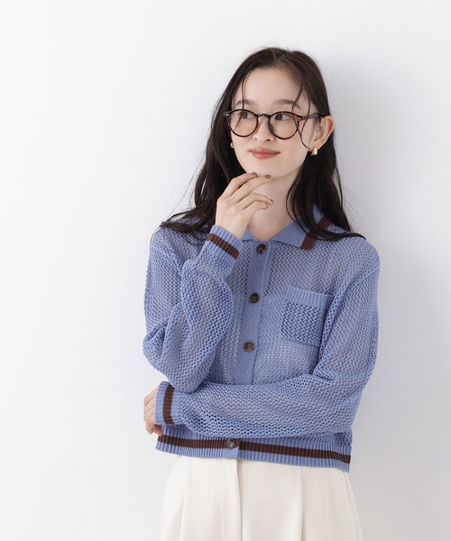 N.(N. Natural Beauty Basic)(エヌエヌナチュラルビューティーベーシック)の「メッシュバイカラーニット(ニット/セーター・レディース・ブラック系その他2/ブルー系その他2/ベージュ系その他・フリ-)」の21枚目の写真