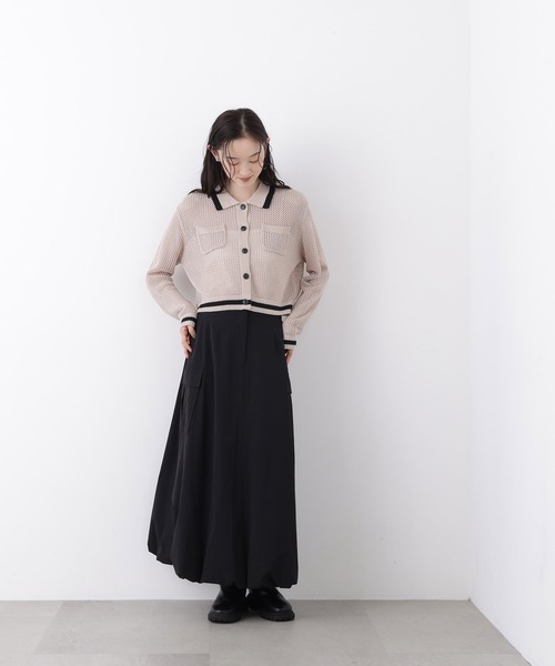 N.(N. Natural Beauty Basic)(エヌエヌナチュラルビューティーベーシック)の「メッシュバイカラーニット(ニット/セーター・レディース・ブラック系その他2/ブルー系その他2/ベージュ系その他・フリ-)」の12枚目の写真