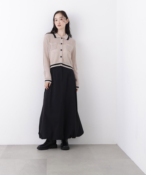 N.(N. Natural Beauty Basic)(エヌエヌナチュラルビューティーベーシック)の「メッシュバイカラーニット(ニット/セーター・レディース・ブラック系その他2/ブルー系その他2/ベージュ系その他・フリ-)」の14枚目の写真