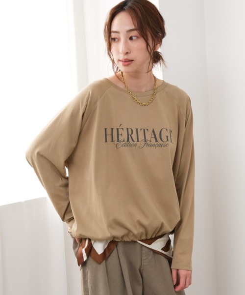 Elura(エルーラ)の「サマ見えドロストロンTEE/1050046(Tシャツ/カットソー・レディース・ベージュ/ブラック/ホワイト・FREE)」の1枚目の写真