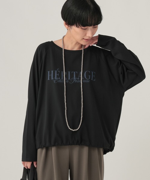 Elura(エルーラ)の「サマ見えドロストロンTEE/1050046(Tシャツ/カットソー・レディース・ベージュ/ブラック/ホワイト・FREE)」の3枚目の写真