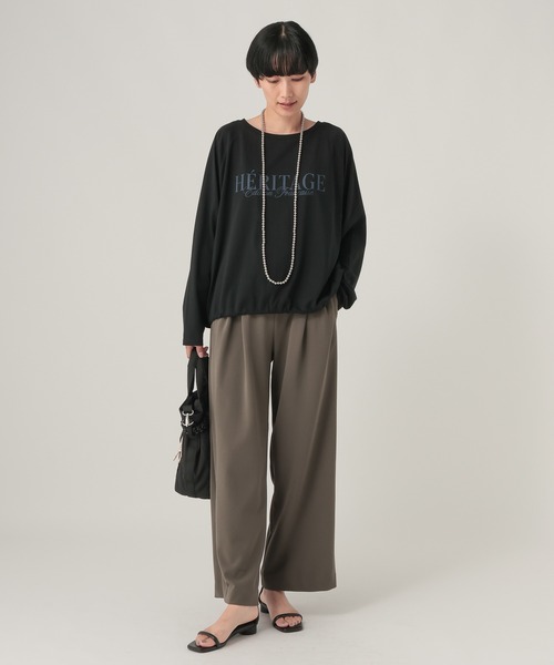 Elura(エルーラ)の「サマ見えドロストロンTEE/1050046(Tシャツ/カットソー・レディース・ベージュ/ブラック/ホワイト・FREE)」の13枚目の写真