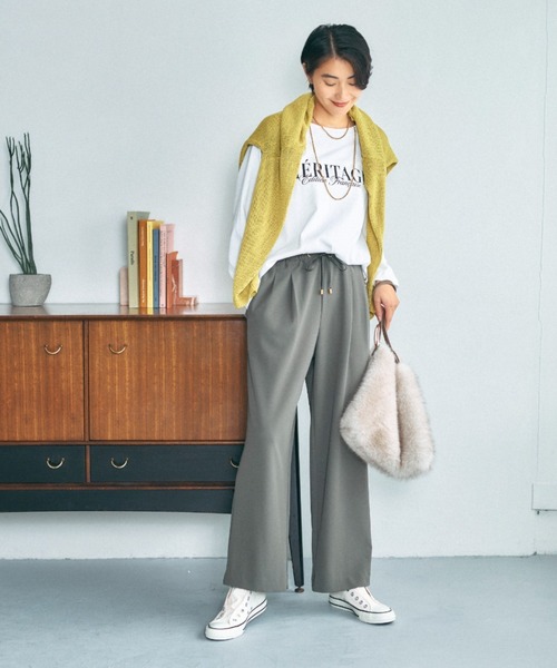 Elura(エルーラ)の「サマ見えドロストロンTEE/1050046(Tシャツ/カットソー・レディース・ベージュ/ブラック/ホワイト・FREE)」の4枚目の写真