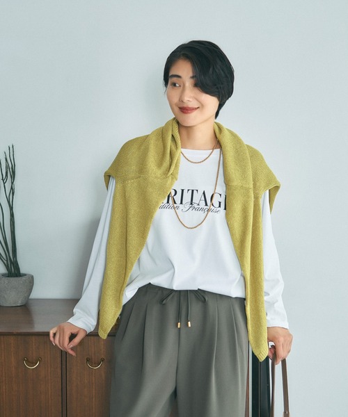 Elura(エルーラ)の「サマ見えドロストロンTEE/1050046(Tシャツ/カットソー・レディース・ベージュ/ブラック/ホワイト・FREE)」の7枚目の写真