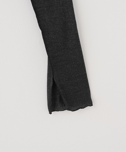 HAKUJI(ハクジ)の「HAKUJI ハクジ Shiny rib LS プルオーバー H232641(Tシャツ/カットソー・レディース・ブラック・FREE)」の4枚目の写真