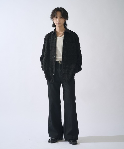 Lui's(ルイス)の「SURJENT ディープフレアパンツ(スラックス・メンズ・ブラウン/ブラック・1/2)」の14枚目の写真