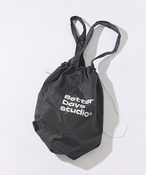 FREAK'S STORE(フリークスストア)の「BetterDays studio × FREAK'S STORE ドローストリング リップストップ トートバッグ(トートバッグ・メンズ・ブラック/その他9/ホワイト・ONE SIZE)」の1枚目の写真