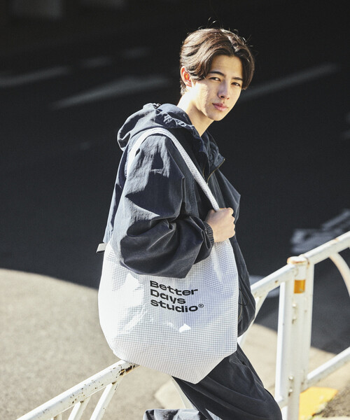 FREAK'S STORE(フリークスストア)の「BetterDays studio × FREAK'S STORE ドローストリング リップストップ トートバッグ(トートバッグ・メンズ・ブラック/その他9/ホワイト・ONE SIZE)」の20枚目の写真