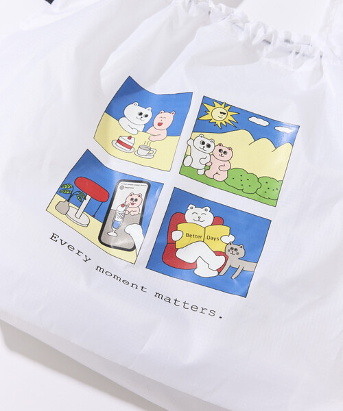 FREAK'S STORE(フリークスストア)の「BetterDays studio × FREAK'S STORE ドローストリング リップストップ トートバッグ(トートバッグ・メンズ・ブラック/その他9/ホワイト・ONE SIZE)」の14枚目の写真