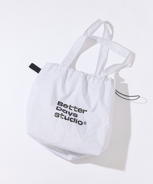 FREAK'S STORE(フリークスストア)の「BetterDays studio × FREAK'S STORE ドローストリング リップストップ トートバッグ(トートバッグ・メンズ・ブラック/その他9/ホワイト・ONE SIZE)」の16枚目の写真