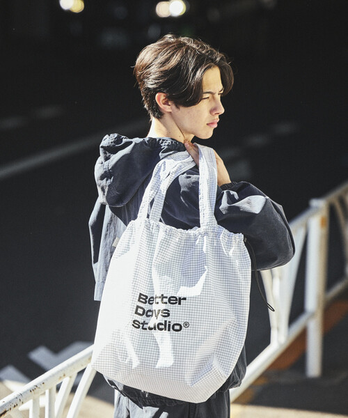FREAK'S STORE(フリークスストア)の「BetterDays studio × FREAK'S STORE ドローストリング リップストップ トートバッグ(トートバッグ・メンズ・ブラック/その他9/ホワイト・ONE SIZE)」の19枚目の写真