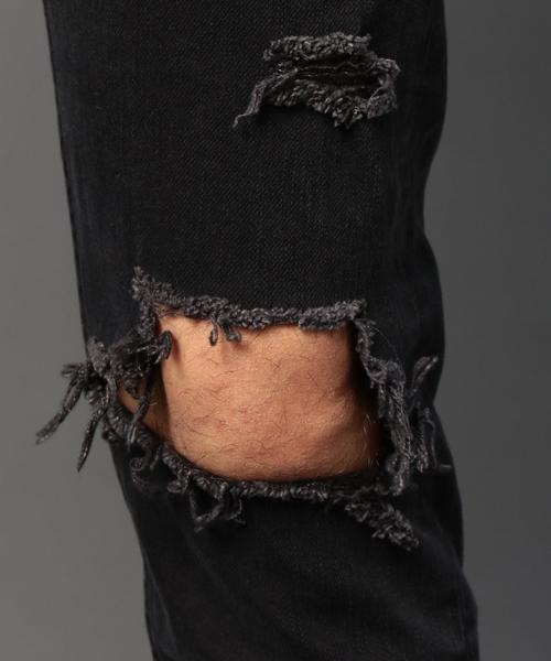 MONKEY TIME（モンキータイム）の「＜monkey time＞ クラッシュ カツラギ スキニーパンツ◆（デニムパンツ・メンズ・ブラック/ベージュ・MEDIUM/LARGE/SMALL/X-LARGE）」の14枚目の写真