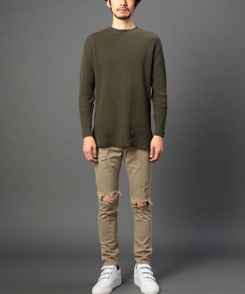 MONKEY TIME（モンキータイム）の「＜monkey time＞ クラッシュ カツラギ スキニーパンツ◆（デニムパンツ・メンズ・ブラック/ベージュ・MEDIUM/LARGE/SMALL/X-LARGE）」の11枚目の写真