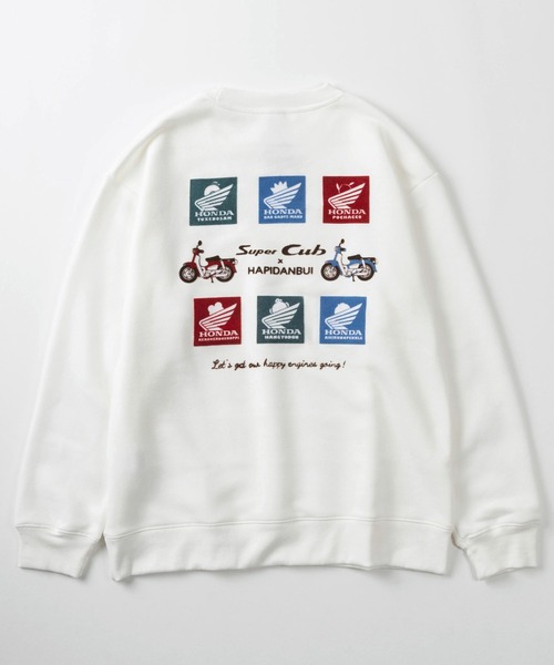sanrio(サンリオ)の「【71】【HONDA/ホンダ】×【Sanrio/サンリオ】「スーパーカブ」「クロミ」コラボ 裏起毛スウェット フラッグ クロミ 刺繍&スリーブチェッカー柄//ウイングBOXバックプリントユニセックス/レディース/メンズ(スウェット・レディース・ホワイト/チャコールグレー/ホワイト系/ブラック・M/XL/L)」の20枚目の写真