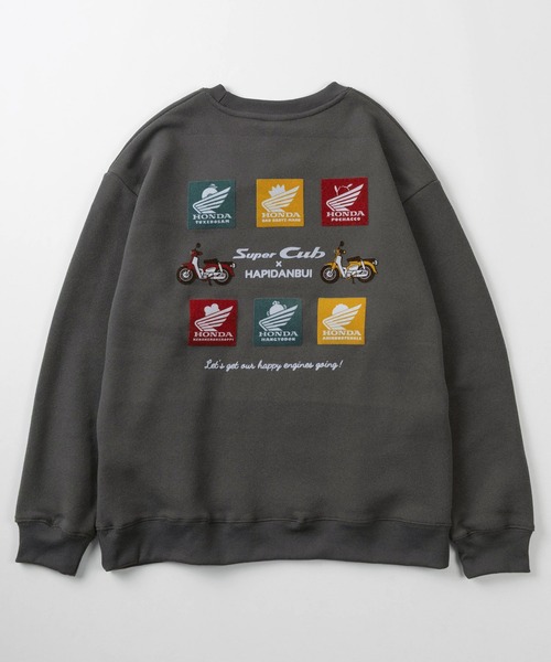 sanrio(サンリオ)の「【71】【HONDA/ホンダ】×【Sanrio/サンリオ】「スーパーカブ」「クロミ」コラボ 裏起毛スウェット フラッグ クロミ 刺繍&スリーブチェッカー柄//ウイングBOXバックプリントユニセックス/レディース/メンズ(スウェット・レディース・ホワイト/チャコールグレー/ホワイト系/ブラック・M/XL/L)」の21枚目の写真