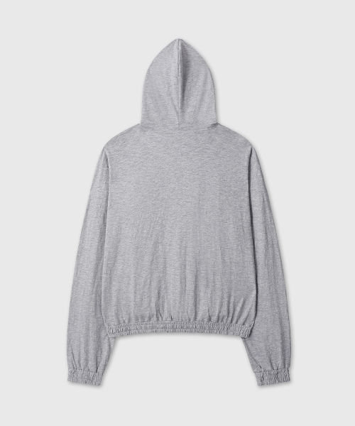 DIVEIN（ダイブイン）の「SLUB CROP HOOD ZIP-UP (MELANGE GRAY)（パーカー・メンズ・その他・1/2）」の3枚目の写真