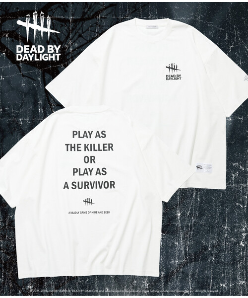 DEAD BY DAYLIGHT футболка с принтом Backlogprint クルーネック T‑shirt