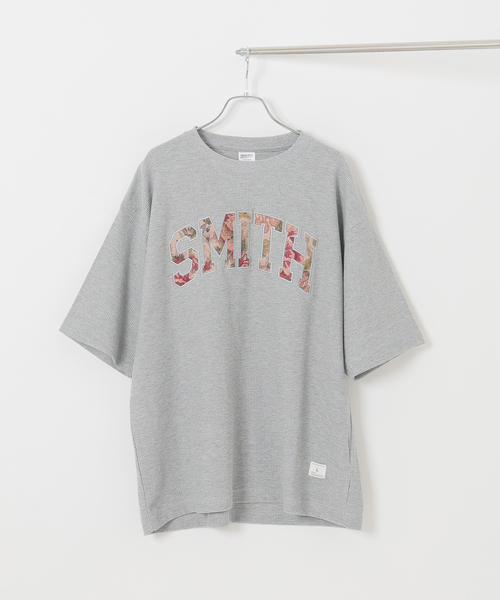 B.C STOCK（ベーセーストック）の「ゴブランワッフルカレッジTEE（Tシャツ/カットソー・メンズ・ホワイト/ブラック/チャコールグレー/イエロー・MEDIUM/LARGE）」の3枚目の写真