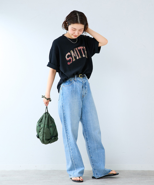 B.C STOCK（ベーセーストック）の「ゴブランワッフルカレッジTEE（Tシャツ/カットソー・メンズ・ホワイト/ブラック/チャコールグレー/イエロー・MEDIUM/LARGE）」の5枚目の写真