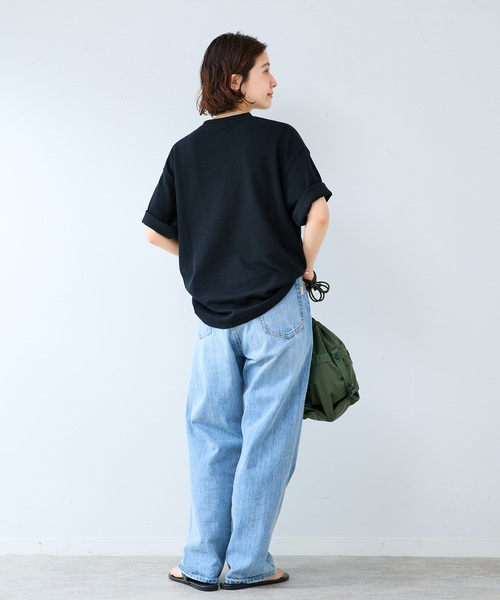 B.C STOCK（ベーセーストック）の「ゴブランワッフルカレッジTEE（Tシャツ/カットソー・メンズ・ホワイト/ブラック/チャコールグレー/イエロー・MEDIUM/LARGE）」の7枚目の写真