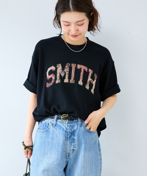B.C STOCK（ベーセーストック）の「ゴブランワッフルカレッジTEE（Tシャツ/カットソー・メンズ・ホワイト/ブラック/チャコールグレー/イエロー・MEDIUM/LARGE）」の9枚目の写真