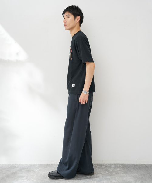 B.C STOCK（ベーセーストック）の「ゴブランワッフルカレッジTEE（Tシャツ/カットソー・メンズ・ホワイト/ブラック/チャコールグレー/イエロー・MEDIUM/LARGE）」の12枚目の写真
