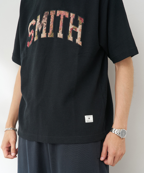 B.C STOCK（ベーセーストック）の「ゴブランワッフルカレッジTEE（Tシャツ/カットソー・メンズ・ホワイト/ブラック/チャコールグレー/イエロー・MEDIUM/LARGE）」の18枚目の写真