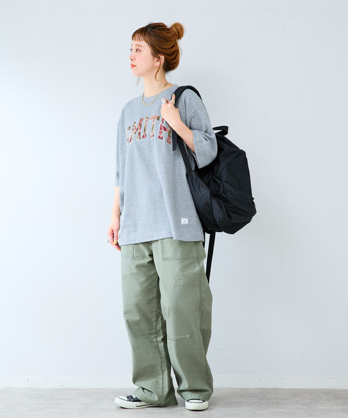 B.C STOCK（ベーセーストック）の「ゴブランワッフルカレッジTEE（Tシャツ/カットソー・メンズ・ホワイト/ブラック/チャコールグレー/イエロー・MEDIUM/LARGE）」の20枚目の写真