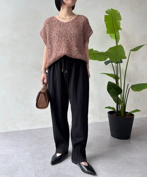 Jena espace merveilleux（ジェナ　エスパスメルヴェイユ）の「裾プリーツジョガーパンツ（その他パンツ・レディース・ブラック/ブラウン/グレー・FREE）」の15枚目の写真