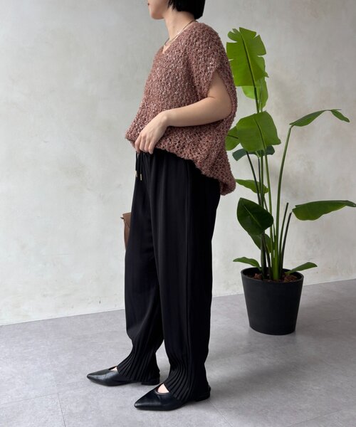 Jena espace merveilleux（ジェナ　エスパスメルヴェイユ）の「裾プリーツジョガーパンツ（その他パンツ・レディース・ブラック/ブラウン/グレー・FREE）」の14枚目の写真