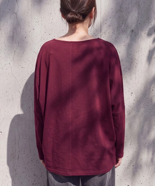 SELECT LEVERY(セレクトリベリー)の「天竺ドルマンプルオーバー(Tシャツ/カットソー・レディース・ブラック/グレー/バーガンディー・MEDIUM)」の10枚目の写真