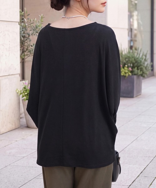 SELECT LEVERY(セレクトリベリー)の「天竺ドルマンプルオーバー(Tシャツ/カットソー・レディース・ブラック/グレー/バーガンディー・MEDIUM)」の22枚目の写真