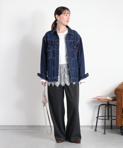 cepo(セポ)の「裾レースドッキング ロングスリーブTee(Tシャツ/カットソー・レディース・オフホワイト/ブラック・M)」の13枚目の写真