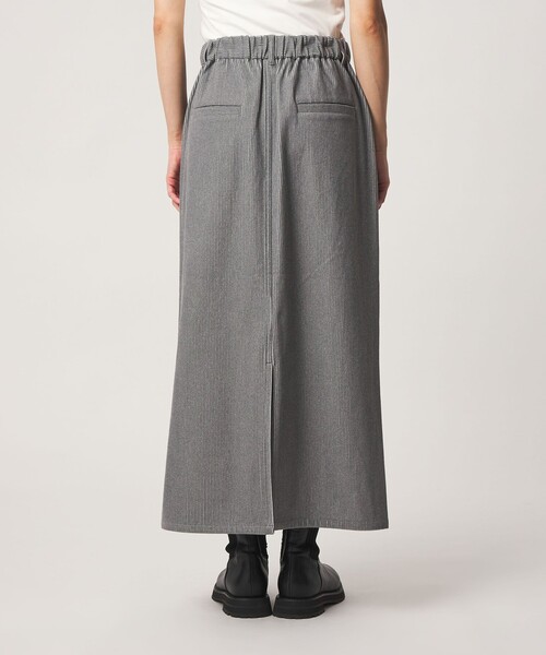 green label relaxing（グリーンレーベルリラクシング）の「［size SHORT/TALLあり］オルマイ コール スカート マシンウォッシャブル ストレッチ（スカート・レディース・ブラック/ライトグレー/オフホワイト/ダークグレー/オリーブ・SHORT/TALL/FREE）」の8枚目の写真