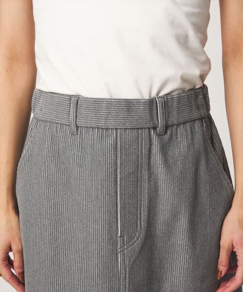 green label relaxing（グリーンレーベルリラクシング）の「［size SHORT/TALLあり］オルマイ コール スカート マシンウォッシャブル ストレッチ（スカート・レディース・ブラック/ライトグレー/オフホワイト/ダークグレー/オリーブ・SHORT/TALL/FREE）」の9枚目の写真